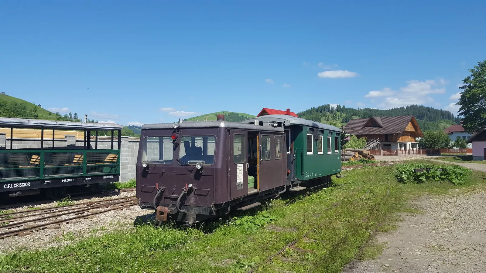 Mocănița Huțulca în gara din Moldovița